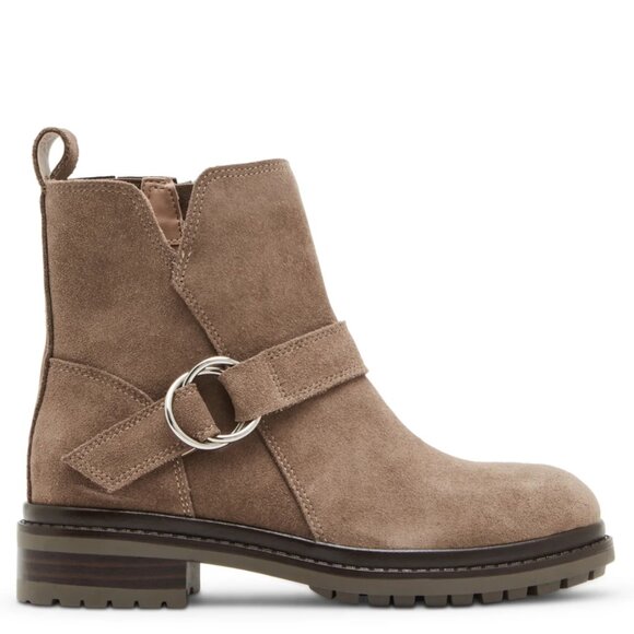 Blondo Taupe Renae Suede Waterproof Booties New - Picture 1 of 8